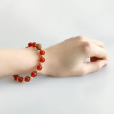 Vintage Style 8mm Carnelian Herbal Bracelet
